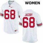 Women's Ohio State Buckeyes #68 Ryan Jacoby White Nike NCAA College Football Jersey March YTM5044HX